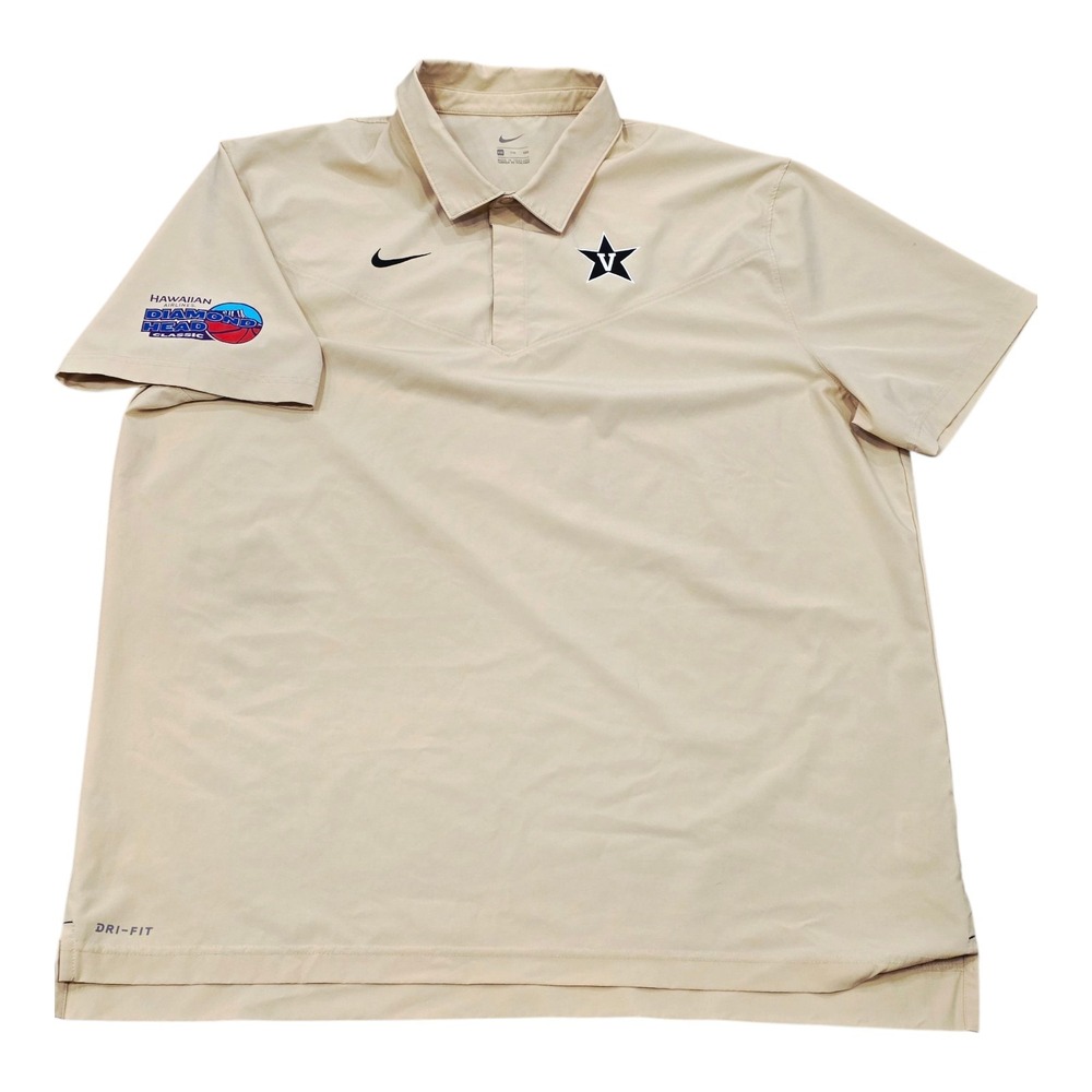 Men's Nike Vanderbilt Commodores Basketball Diamond Head Classic DriFit Polo 2XL